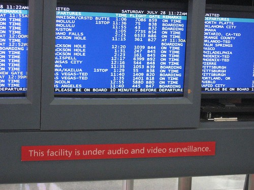 Denver Aiport - Can you read the warning in red?