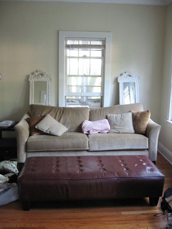 Couch with mirrors