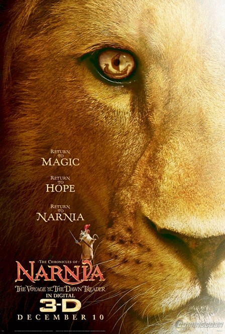 Primer poster de Las Crónicas de Narnia: La Travesía del Viajero del Alba