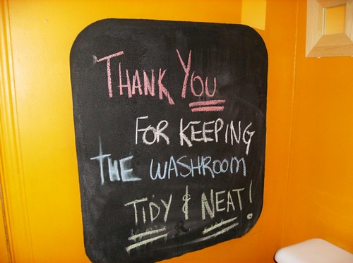 THANK YOU FOR KEEPING THE WASHROOM TIDY & NEAT!