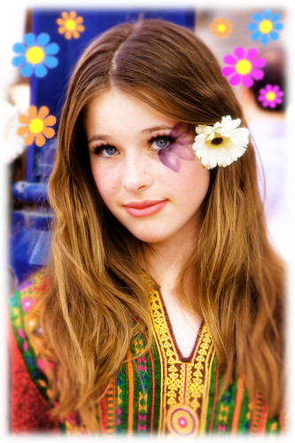 hippy makeup. gypsy flower child hippie