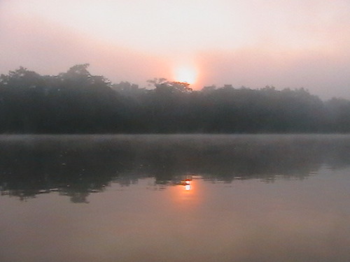 sunrise over Lomami river, 100km south of Opala