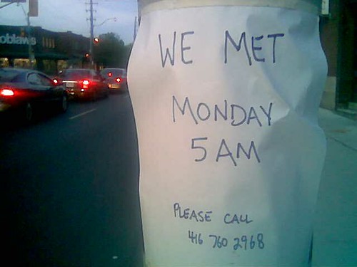 We met Monday 5am please call