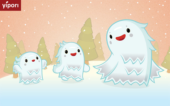 Snow monsters march