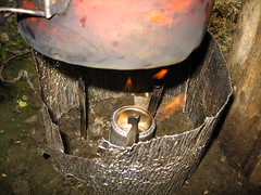 Redbull can stove going strong near Krabbendijke, The Netherlands