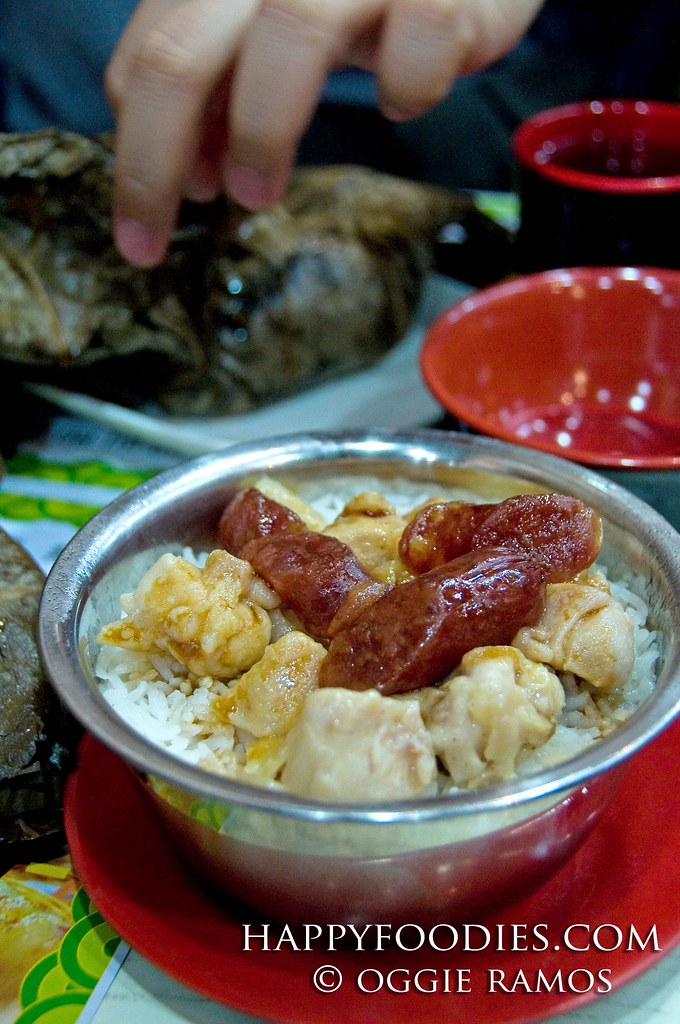 Steamed Rice with Chicken and Preserved Meat