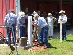 Great Western Cattle Trail Marker Installation