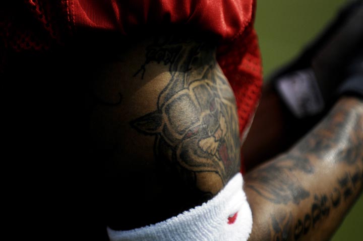 football players tattoos. UGA football player Michael