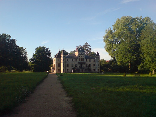 Chateau in sunset