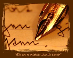 The pen is mightier than the sword (Bulwer-Lytton quote)