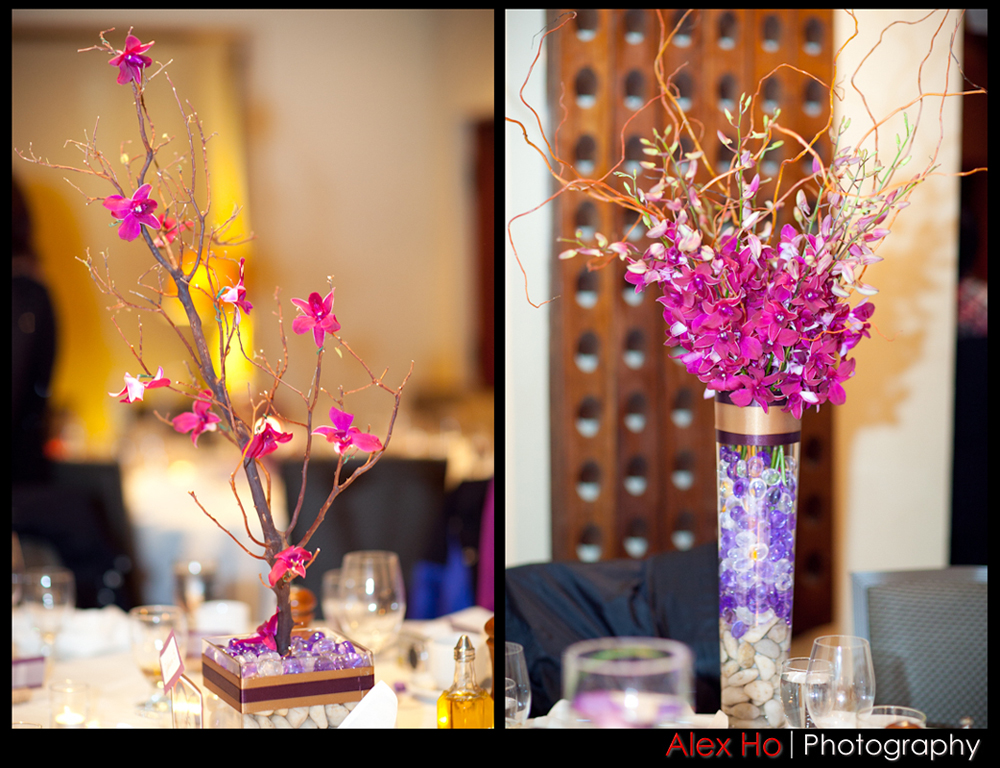 The amazing Mazanita branches with orchids centerpiece and floral 