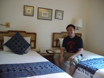 Ming in our room at Perak Lodge