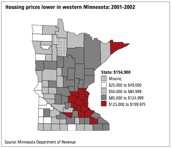 Median Home Prices by County - Minnesota