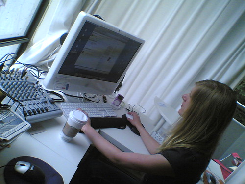Keira at our iMac