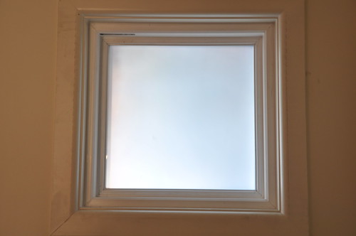 Stairway window - double glazed and frosted