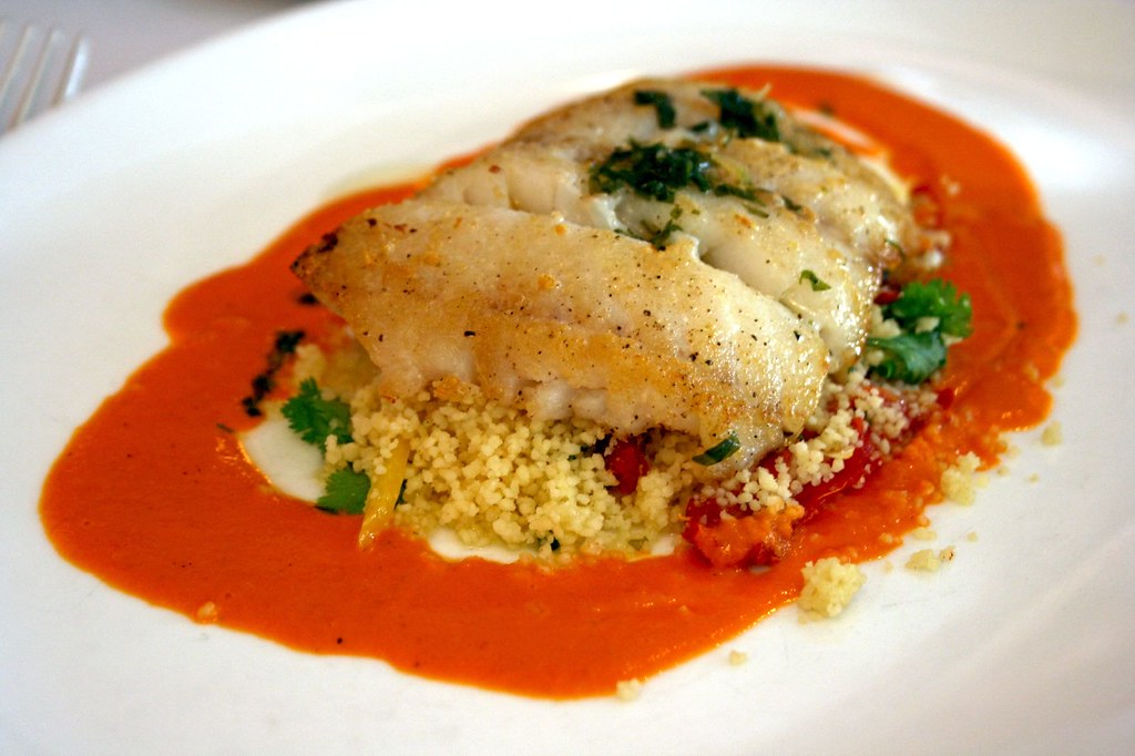 Seared Hake with couscous
