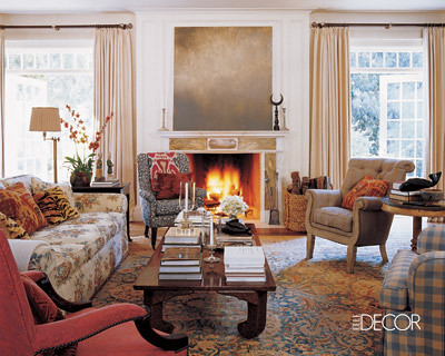 Michael S. Smith's living room, featured in Elle Decor,house, interior, interior design