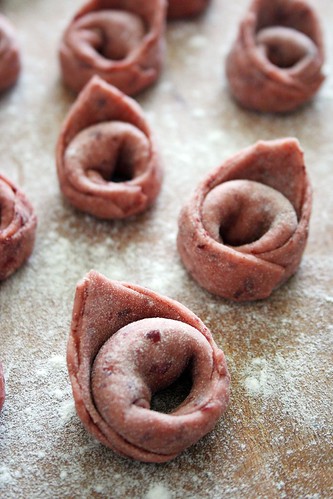 Sour Cherry Tortelloni filled with Chocolate