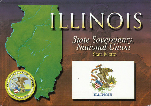 Illinois State Symbols Map