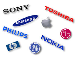 A mosaic of brand logos