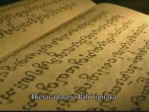 Theravada scripture in Lanna script in Northern Thailand  