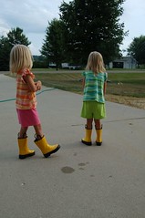 Hmmm...maybe if we wear our rain boots, it will rain!