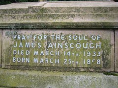 James Ainscough b.25th March 1858 – d.14th March 1933