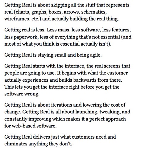 Getting Real: What is Getting Real? (by 37signals)