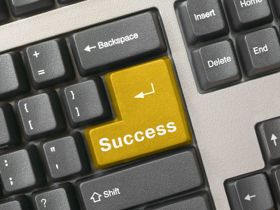 Keyboard - golden key Success