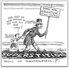 "Paths of Righteousness?" (cartoon, 1929, from "Evolution")
