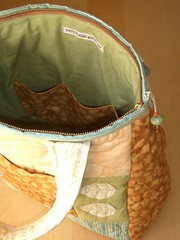 Summer Leaf bag - lining par PatchworkPottery