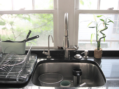 Close up of sink and faucet