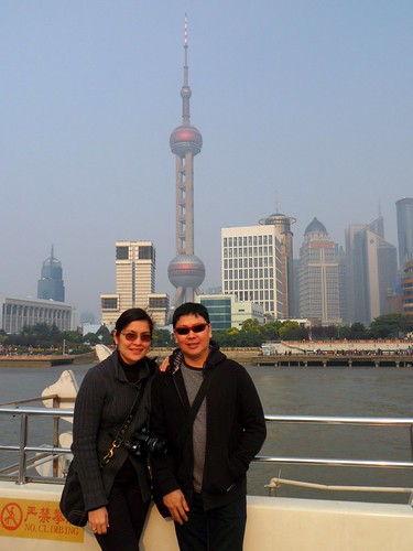 Cruising on the Bund (Oriental Pearl TV Tower in the background)