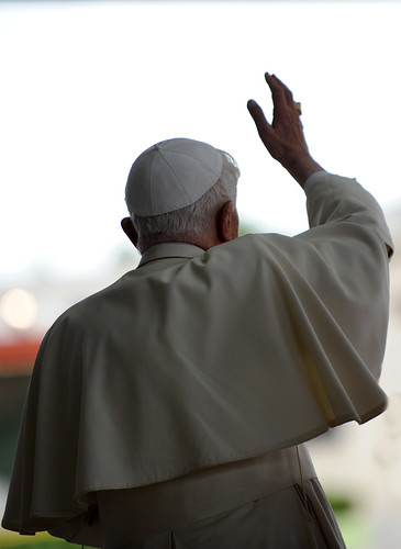 Pope Benedict XVI prays in front of the by Catholic Church (England and Wales), on Flickr