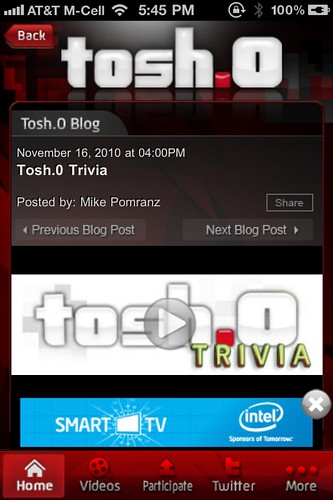 Tosh.0 iPhone App