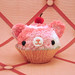 Amigurumi Cherry Swirl cupcake bear with cherry on top