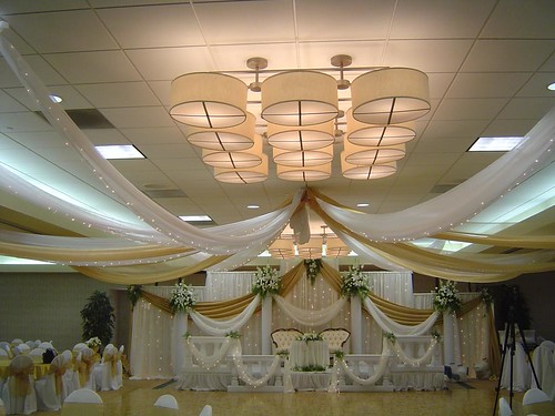 Wedding decorations fabric decorating using fabric decorating ceiling 
