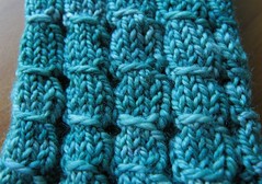 Faux Cable Socks stitch closeup