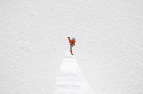 "DON'T CLIMB THE WRONG MOUNTAIN" Motivational Sculpture (close-up)