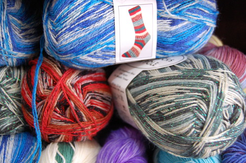 Sparkly sock yarn... new for the holidays