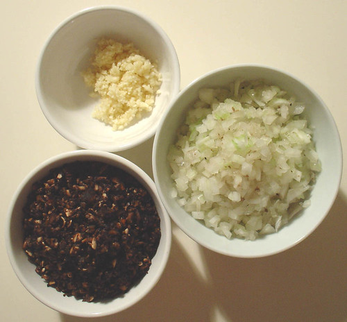 Garlic Duxelles ingredients