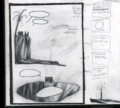 mataparda espinita comic bocetos proceso<br />la interaccion del guion dibujos originales