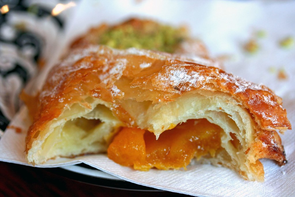 Innards of Apricot Pistachio Croissant
