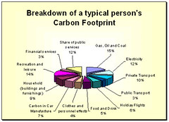Breakdown of a typical person's Carbon footprint