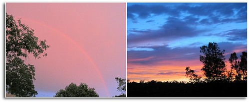 rainbow/sunset collage