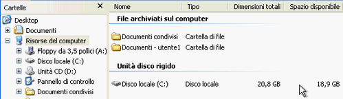 Fig. 3 - Compattazione disco virtuale - spazio iniziale file vdi su host