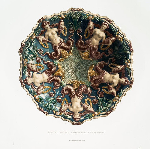 018-Plato de las sirenas-perteneciente al Sr. Beurdelay-Monographie de l'oeuvre de Bernard Palissy…1862