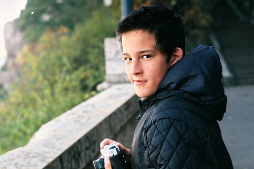 Adam with his Yashica