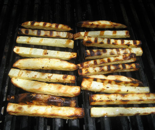 fries on the grill