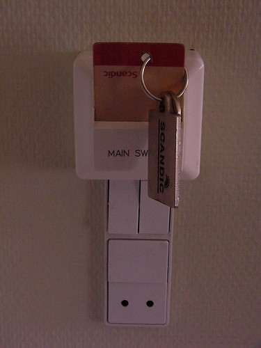 Hotel key and light switch from Flickr